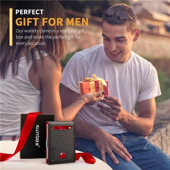 Mens Slim Money Clip Wallets RFID Blocking 11 Card Holder Minimalist Bifold - Picture 6 of 7